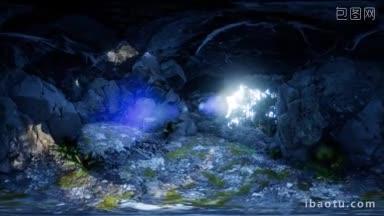一束光芒洒入洞穴中